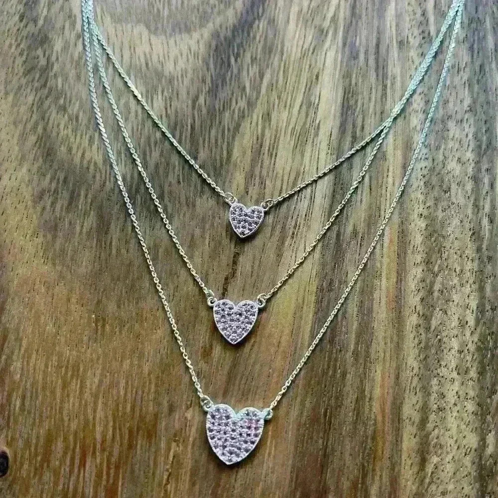 Silver  hearts necklace brand new